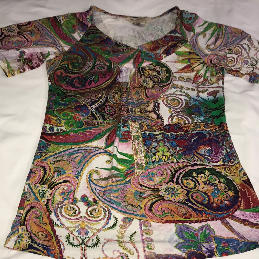 Norm Thompson Sz S Tshirt Blouse Escape Ordinary